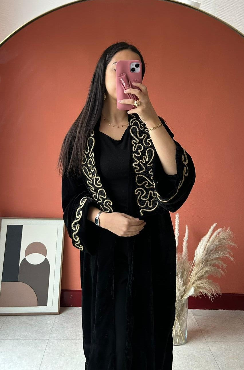 Kimono Beldi Brodé - Noir